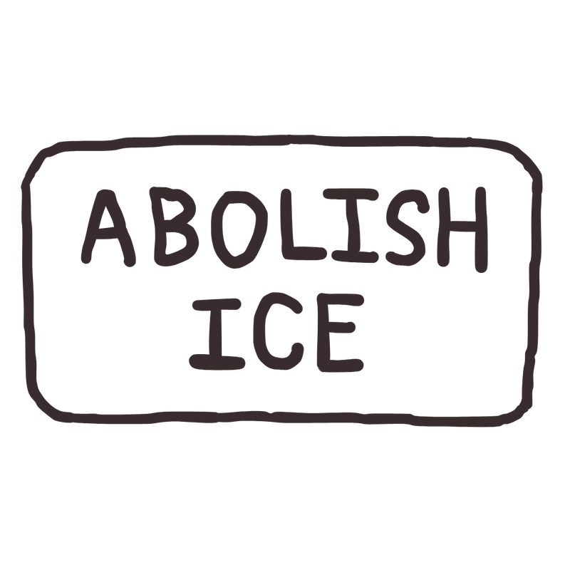 black printed ABOLISH ICE iron-on patch (custom/made to order)