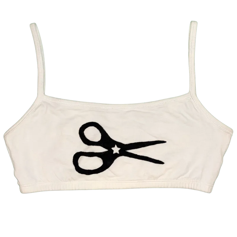 (SOLD) black and white scissors top (M/L)