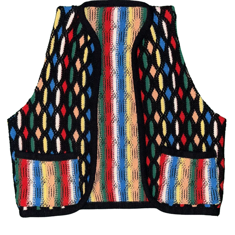 rainbow knit vest (L/XL)