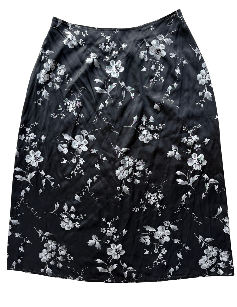 black and gray floral vintage skirt (16)